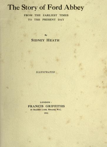 Cover for The story of Ford Abbey