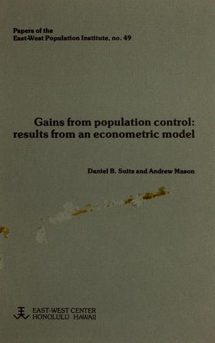 Cover for Gains from population control