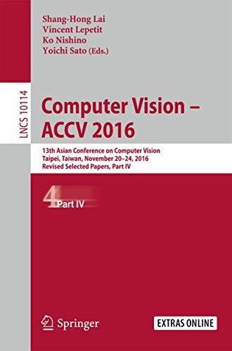 Cover for Computer Vision – ACCV 2016