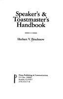 Cover for Speaker's & toastmaster's handbook