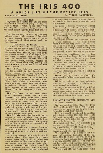Cover for The Iris 400