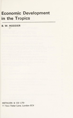 Cover for Economic development in the tropics