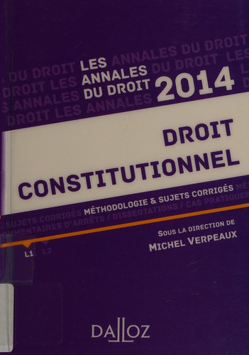 Cover for Droit constitutionnel, 2014