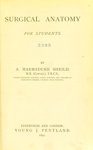 Cover for Surgical anatomy for students