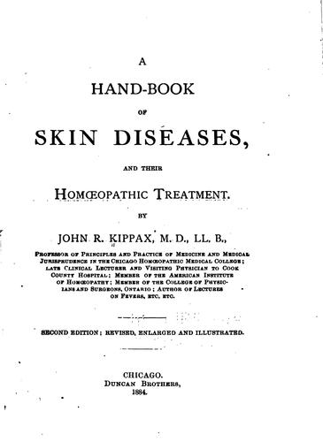 Cover for A Hand-book of Skin Diseases, and Their Homœopathic Treatment
