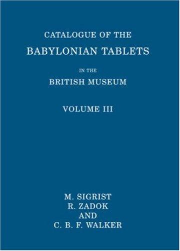 Cover for Catalogue of the Babylonian Tablets in the British Museum