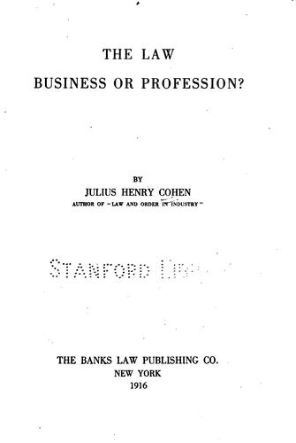 Cover for The law