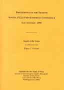 Cover for Proceedings of the 7th UCLA Indo-European Conference, Los Angeles, 1995 (Journal of Indo-European Studies)