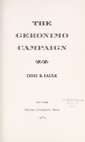 Cover for The Geronimo campaign