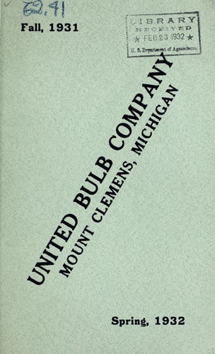 Cover for United Bulb Company