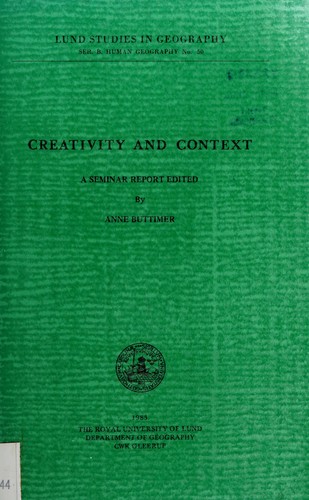 Cover for Creativity and context