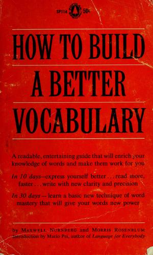 Cover for How to build a better vocabulary