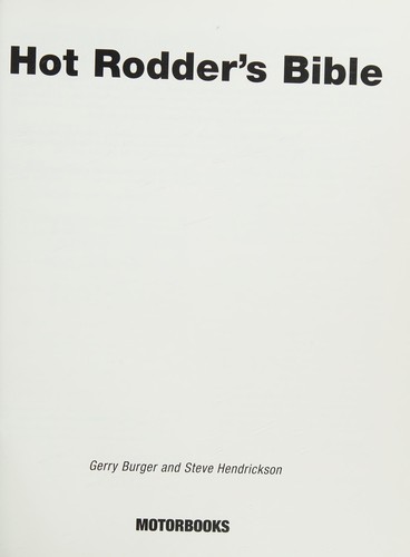 Cover for Hot rodder's bible