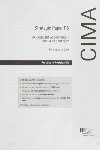Cover for Cima 6 Passcards Mgt Accounting Busi Str