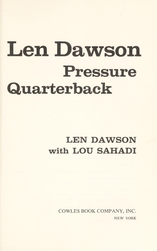 Cover for Len Dawson; pressure quarterback