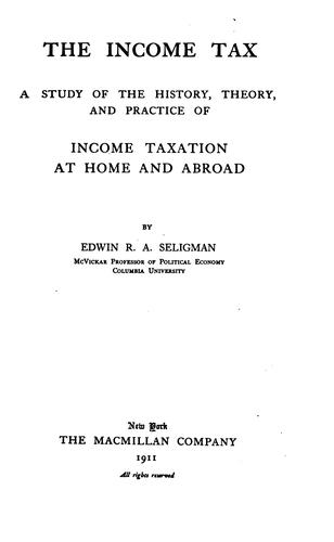 Cover for The income tax