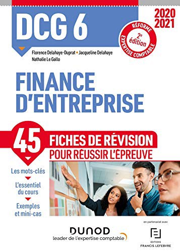 Cover for DCG 6 Finance d'entreprise - Fiches de révision - 2020/2021