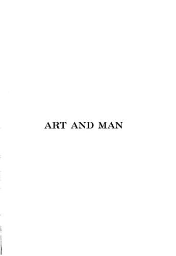 Cover for Art and Man: Comparative Art Studies