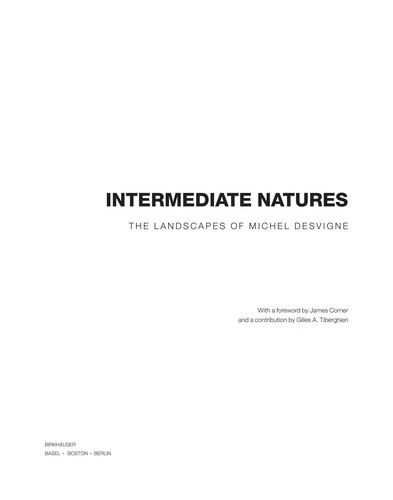 Cover for Intermediate natures