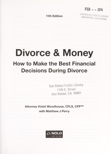 Cover for Divorce & money