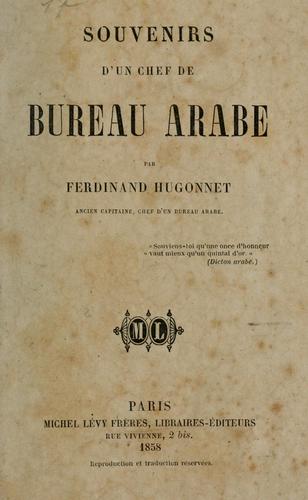 Cover for Souvenirs d'un chef de bureau arabe.