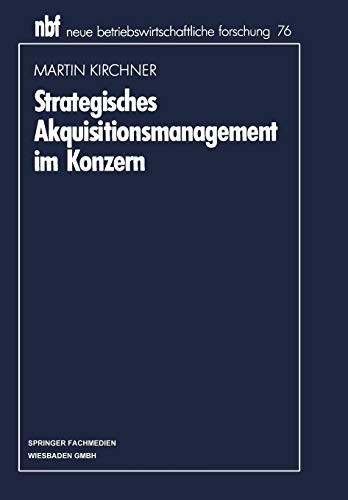 Cover for Strategisches Akquisitionsmanagement im Konzern