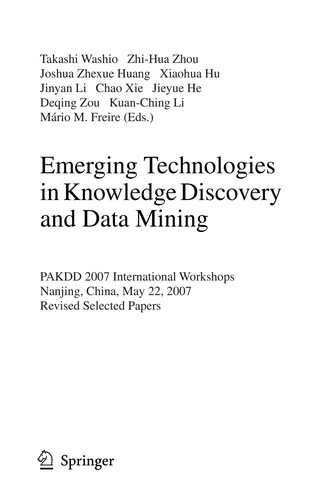 Cover for Emerging Technologies in Knowledge Discovery and Data Mining
