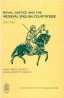 Cover for Royal justice and the medieval English countryside