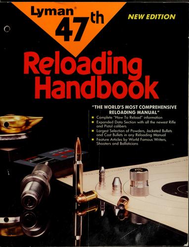 Cover for Lyman reloading handbook