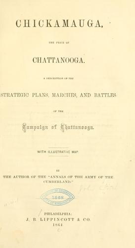 Cover for Chickamauga
