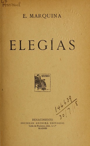 Cover for Elegías