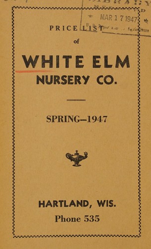 Cover for Spring 1947 price list