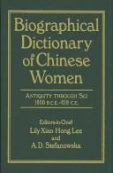 Cover for Biographical Dictionary of Chinese Women