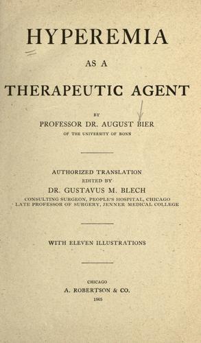 Cover for Hyperemia as a therapeutic agent