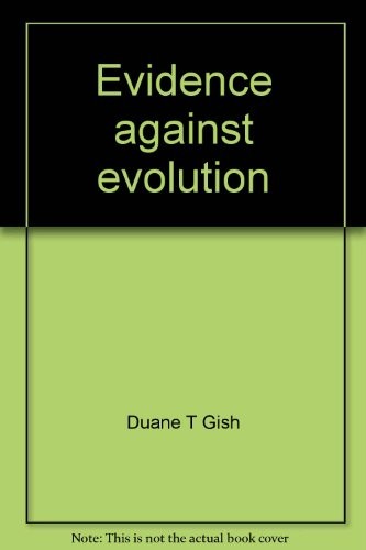 Cover for Evidence against evolution