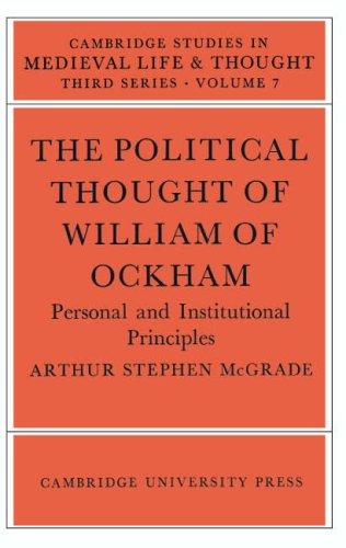 Cover for The political thought of William of Ockham