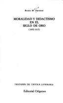 Cover for Moralidad y didactismo en el Siglo de Oro (1492-1615)