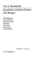 Cover for Geschichte zwischen Gestern und Morgen