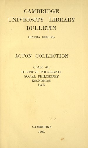 Cover for Acton collection
