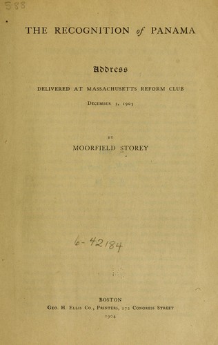 Cover for The recognition of Panama