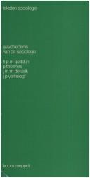 Cover for Geschiedenis van de sociologie.