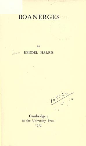 Cover for Boanerges
