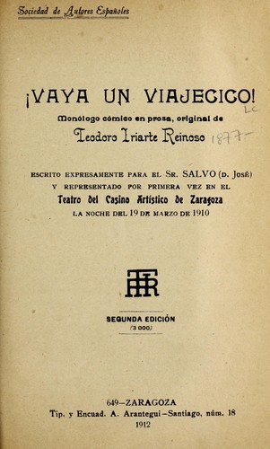 Cover for !Vaya un viajecico!