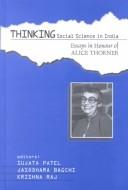 Cover for Thinking social science in India