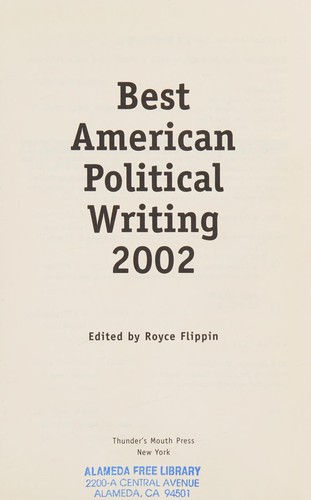 Cover for The best American political writing 2002