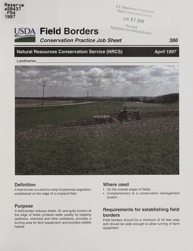 Cover for Field borders