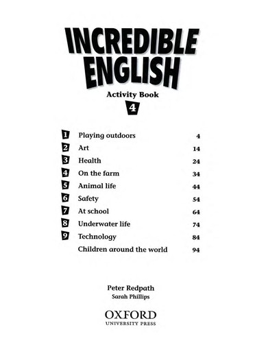 Cover for Incredible English 4