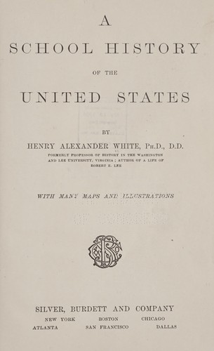 Cover for A school history of the United States