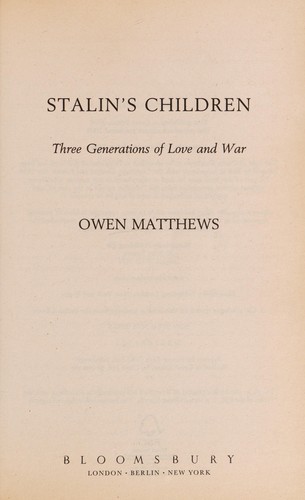 Cover for Stalin's children