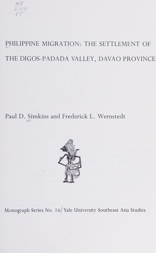 Cover for Philippine migration